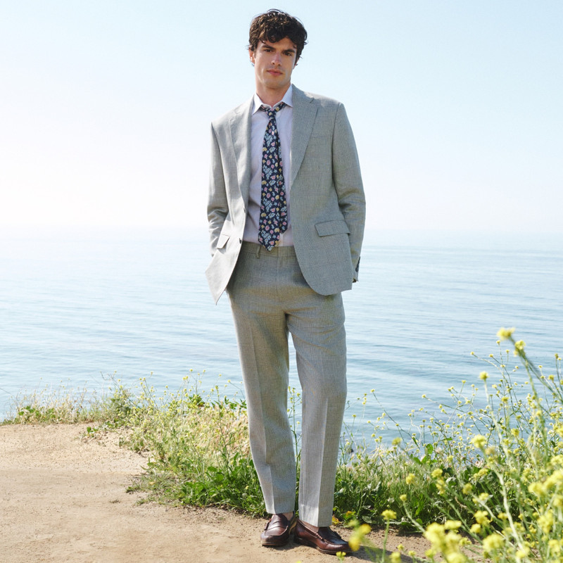 Crosby Classic-fit suit jacket in English wool-linen blend 7