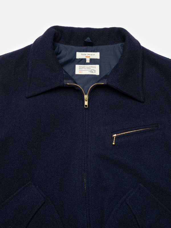 Blake Wool  Zip Jacket Blueberry - 5