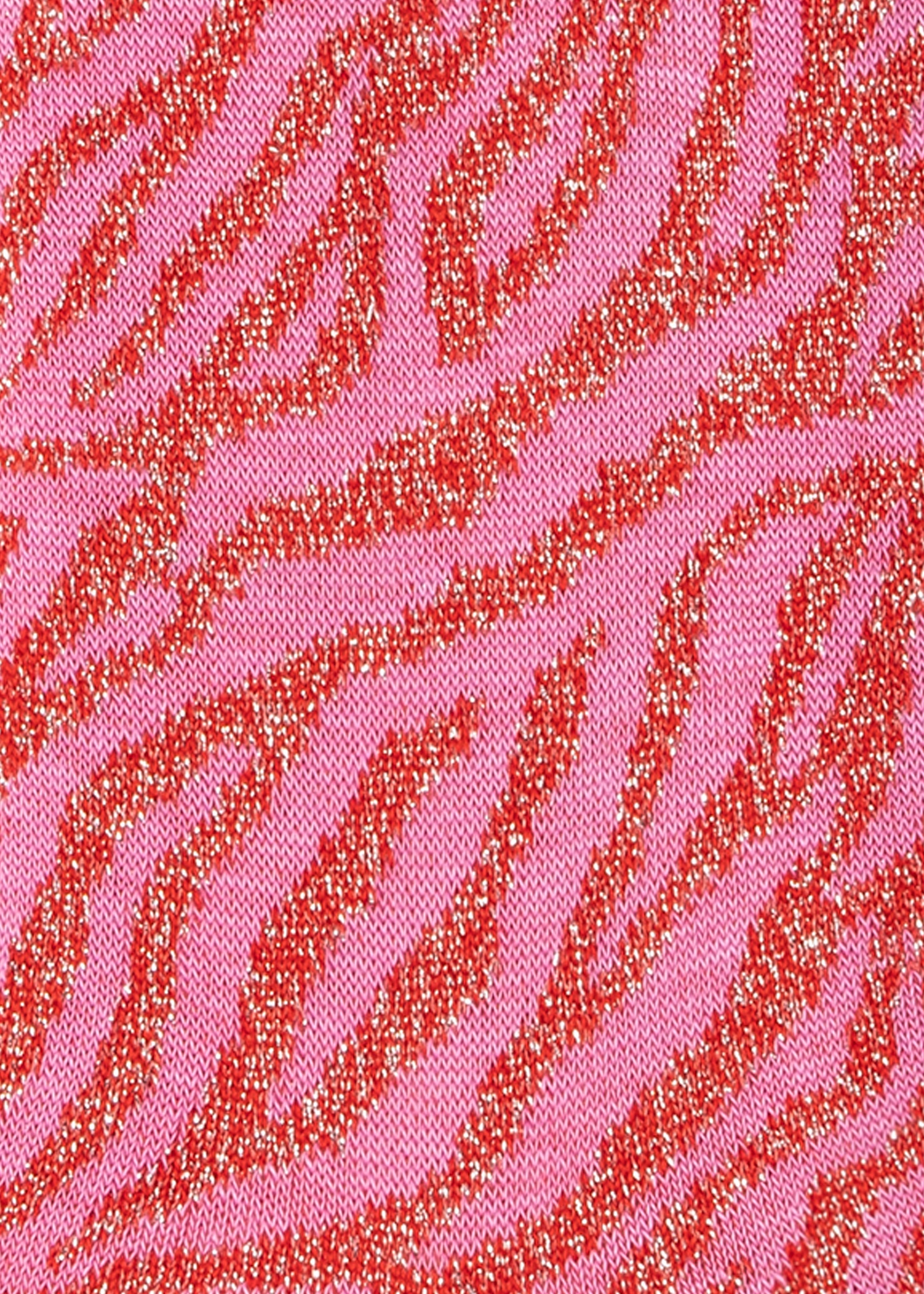 Women's Pink Glitter Zebra Socks - 3