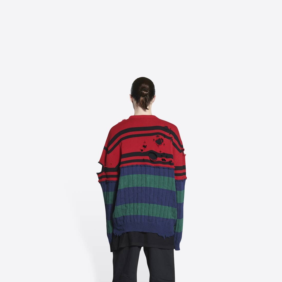 Men's Patched Sweater in Multicolored - 5