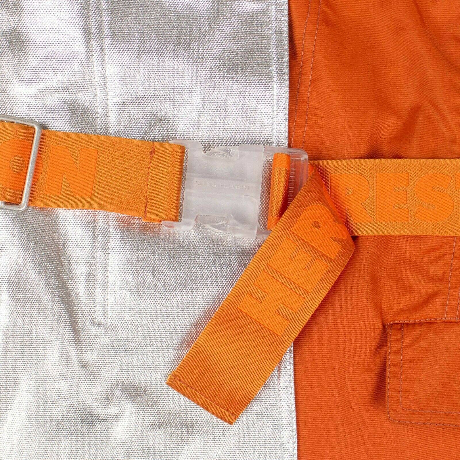 Heron Preston Blazer Jacket 'Silver/Orange' - 5