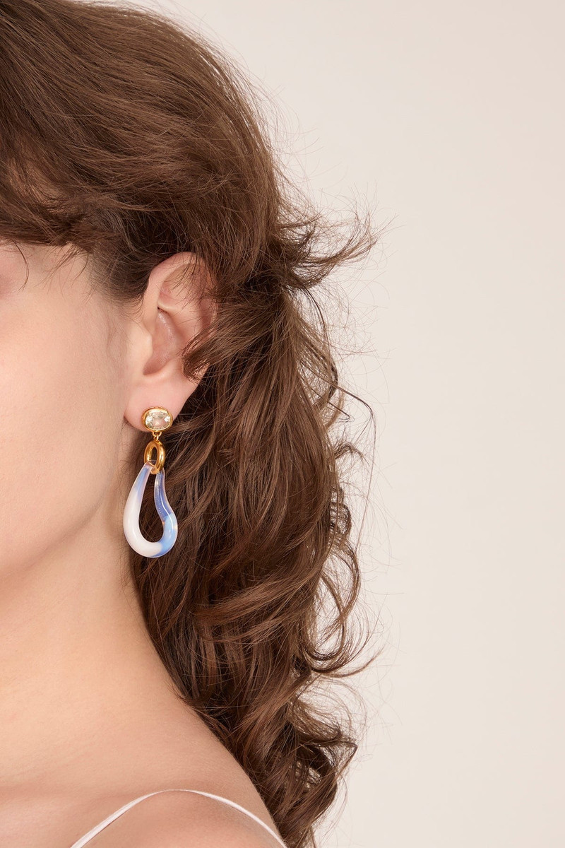 LIZZIE FORTUNATO Galina Earrings in Opalescent/Gold outlook