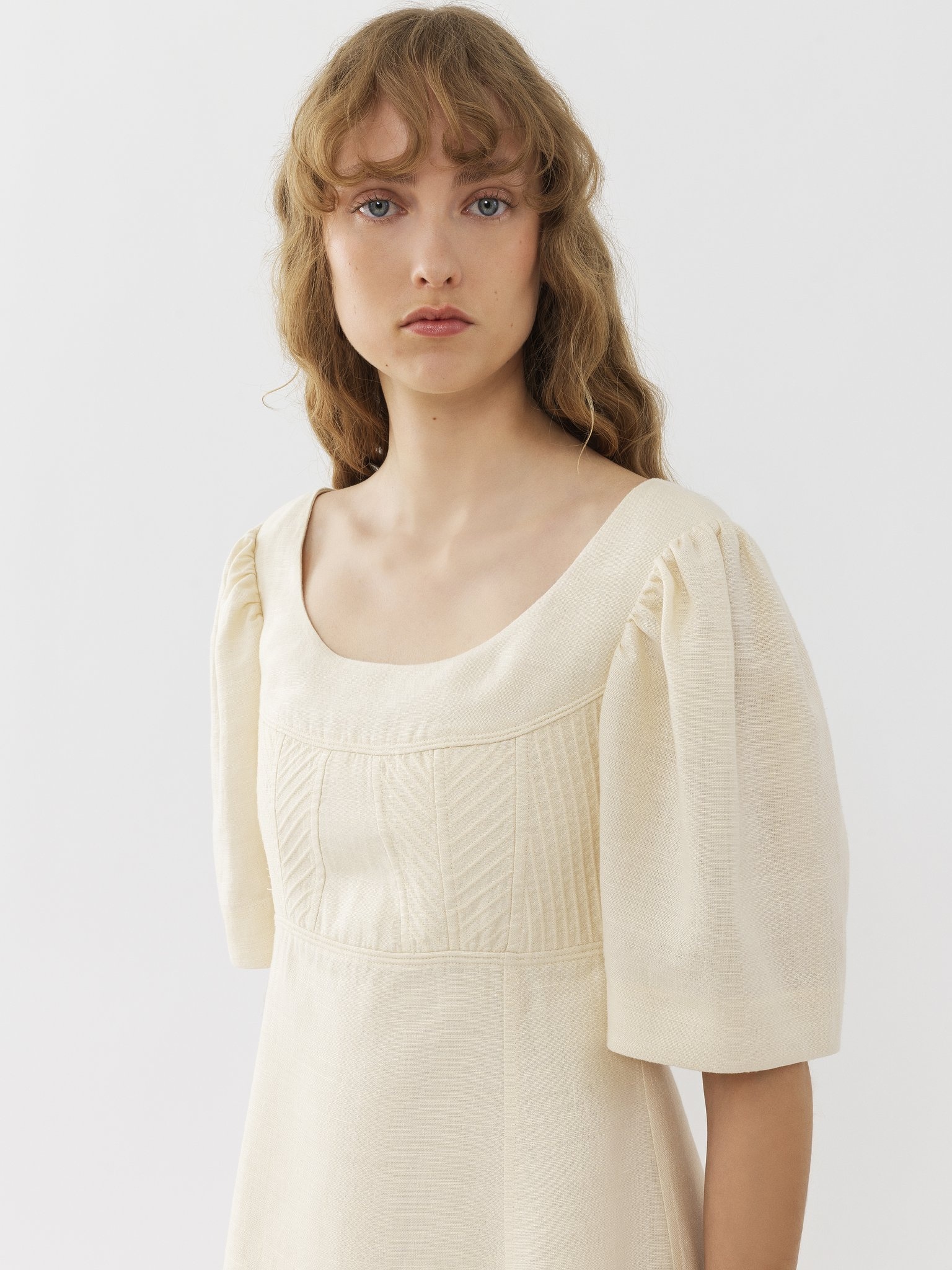 BOAT-NECK MINI DRESS - 5
