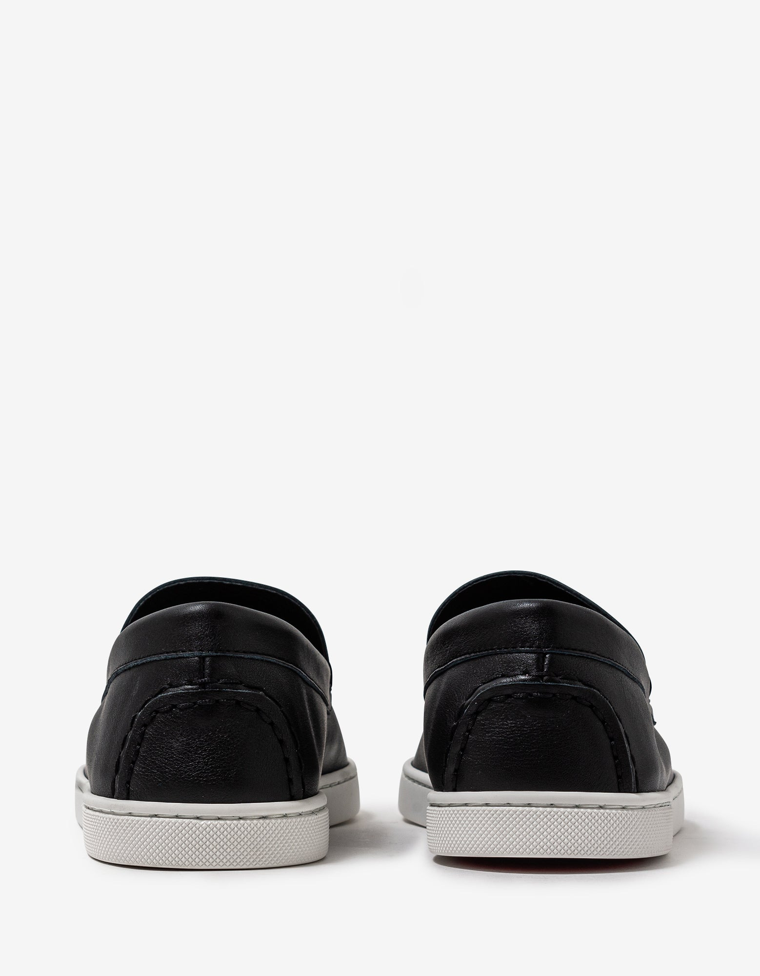 Christian Louboutin Varsiboat Black Leather Boat Shoes - 8