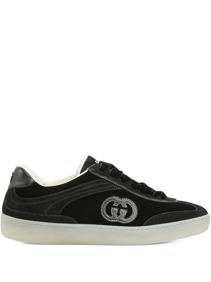G75 velvet GG-logo sneakers 1