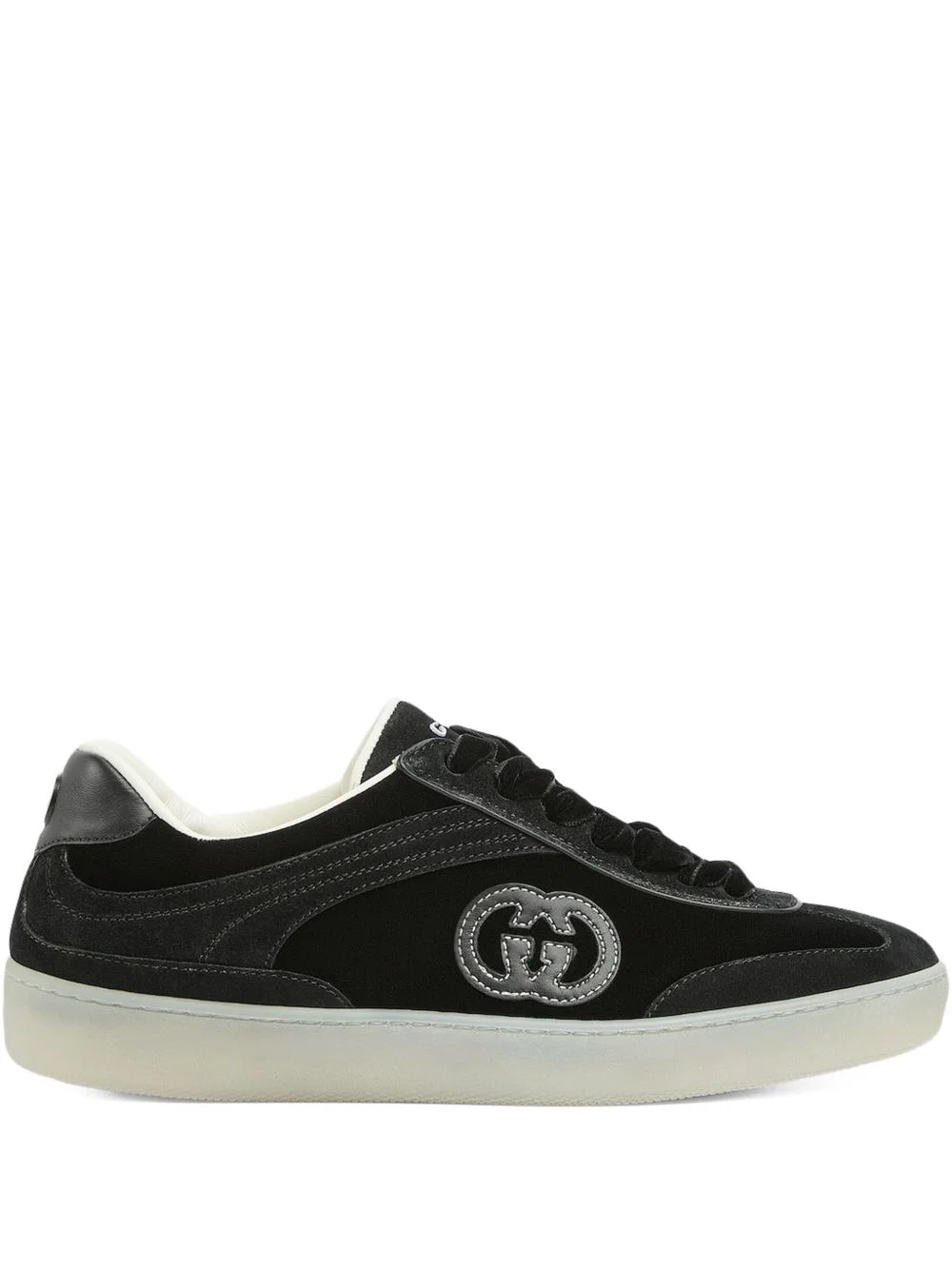 G75 velvet GG-logo sneakers - 1