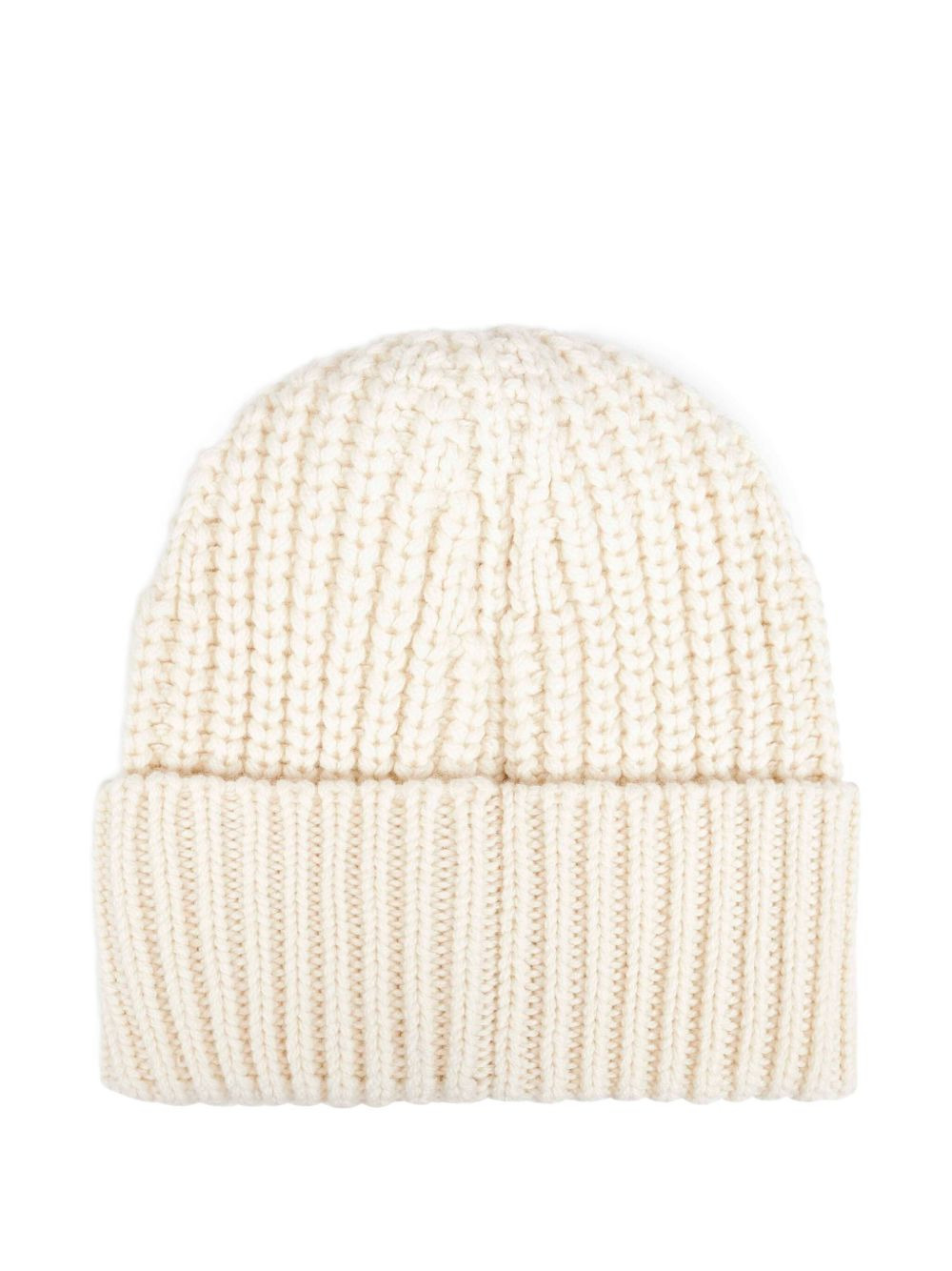 ribbed logo-patch beanie - 2