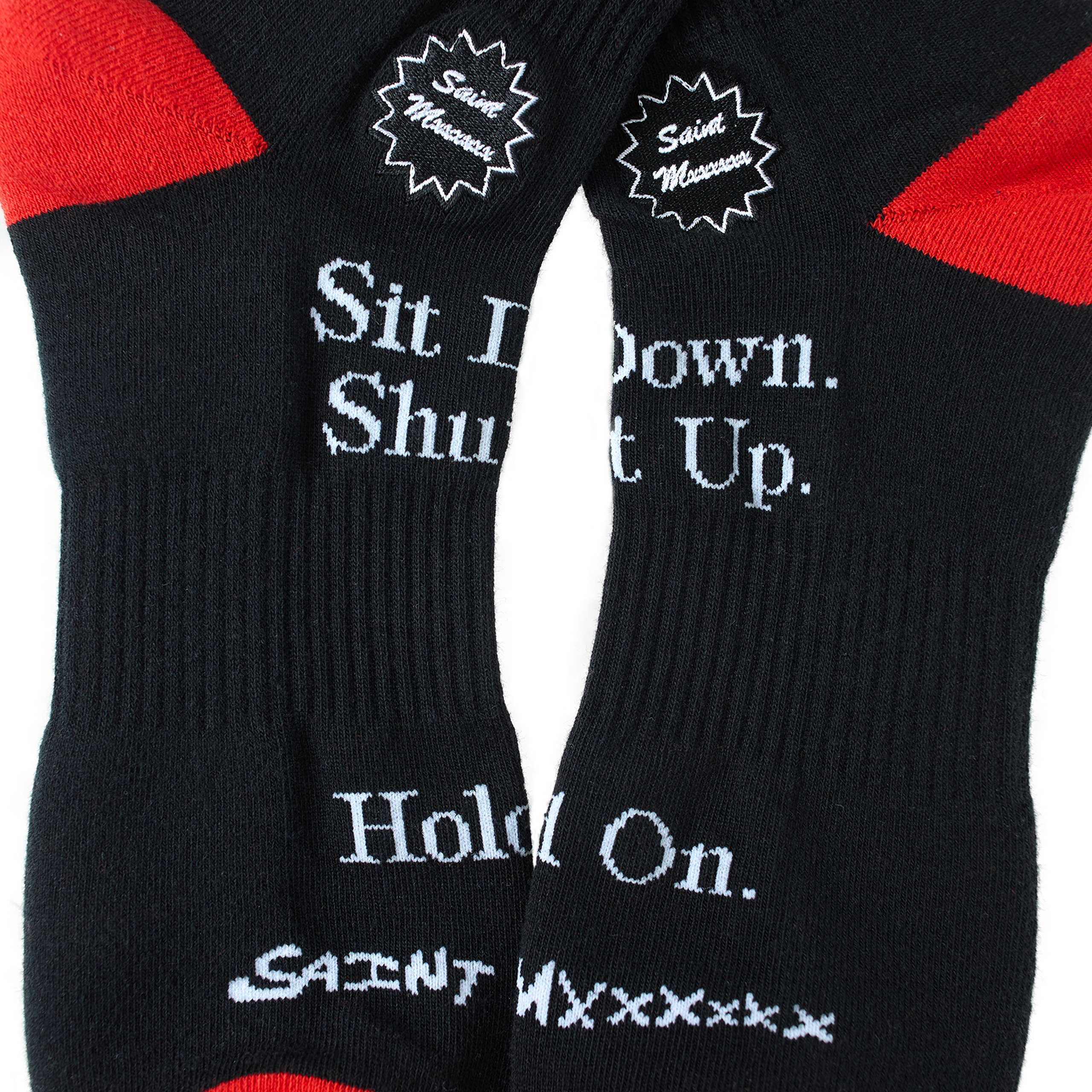 BLACK LOGO SOCKS - 3