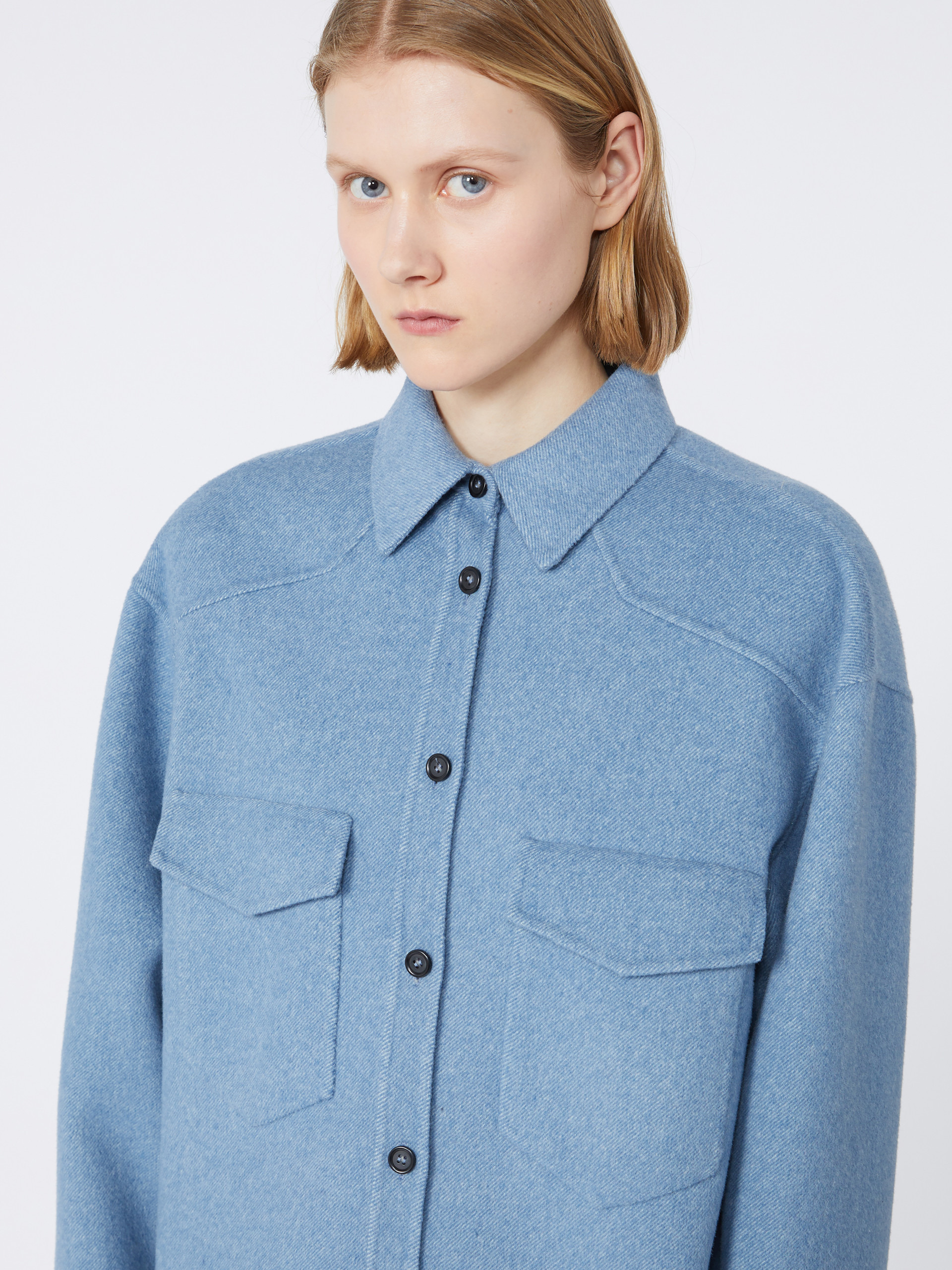 PALPITI Oversized pure wool shirt - RUNWAY - 5
