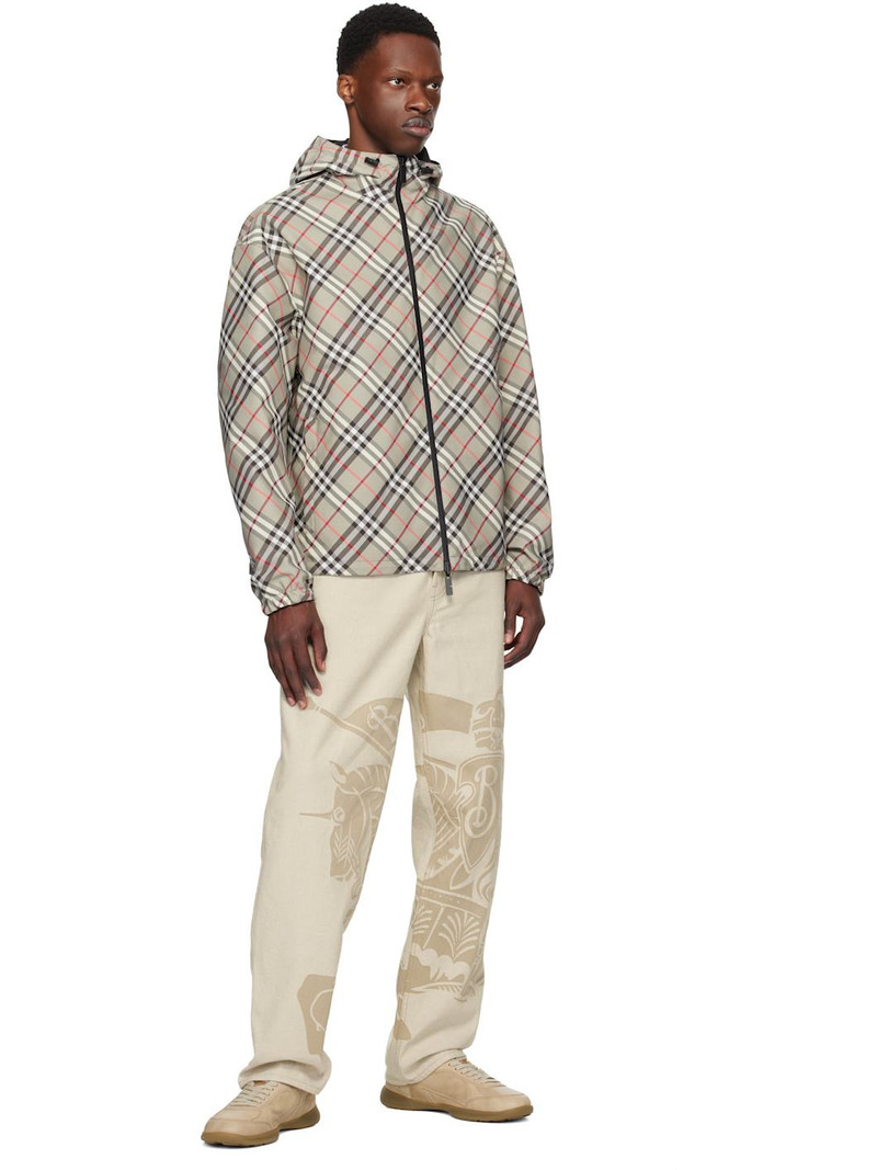 Burberry Beige Leather Matrix Sneakers outlook