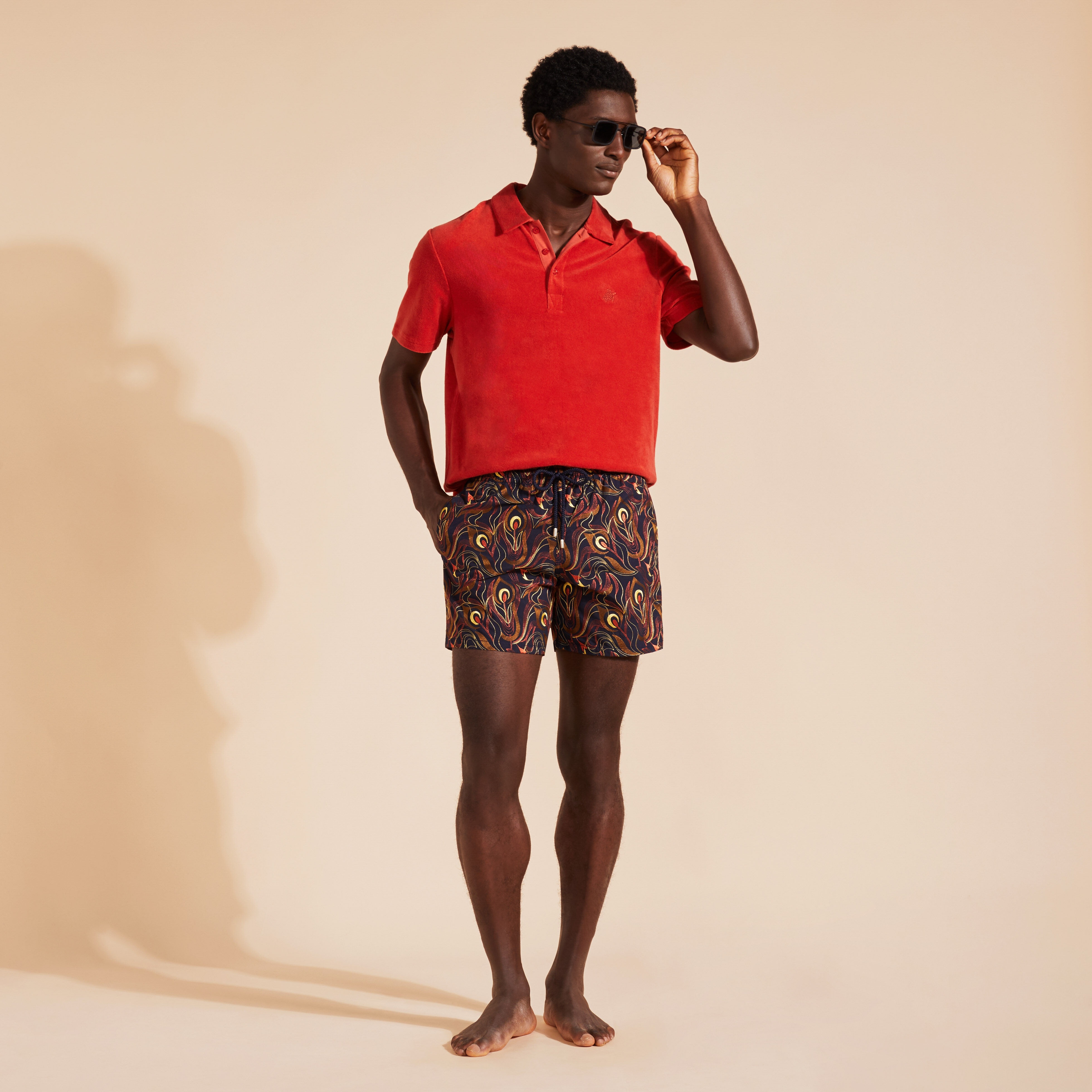 Men Swim Trunks Embroidered Camo Flowers - Limited Edition - 5