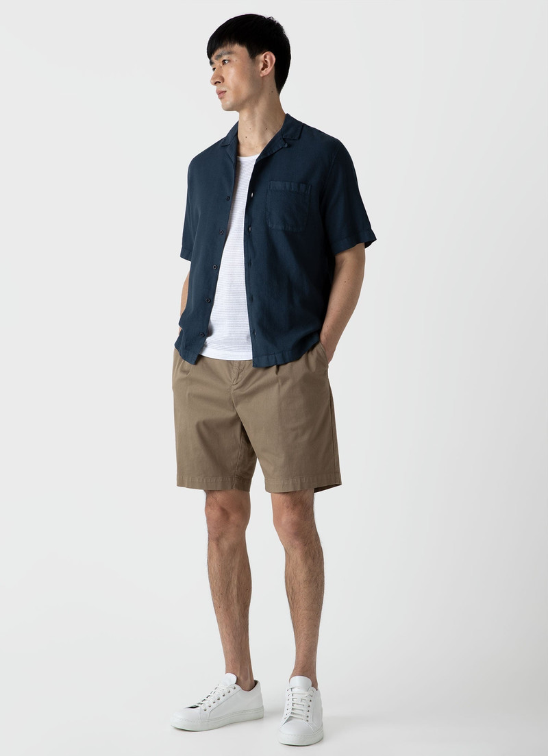 Sunspel Waffle Camp Collar Shirt outlook