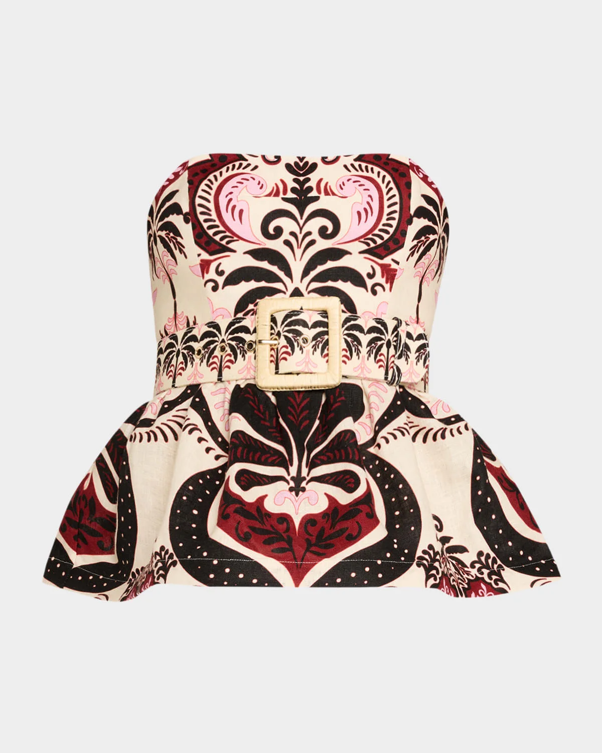 Tilda Strapless Floral Peplum Top - 1