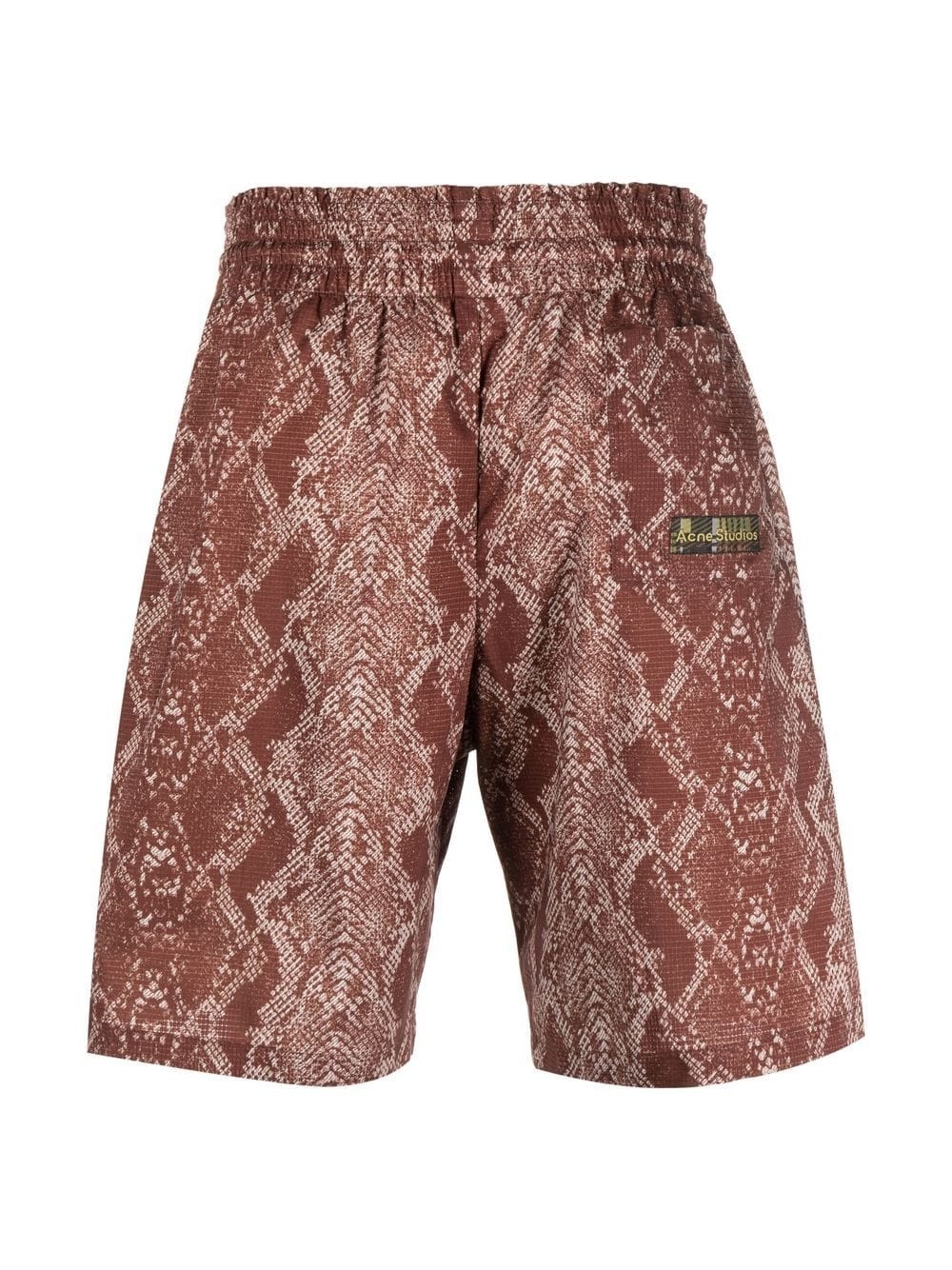 snakeskin-print swim shorts - 2