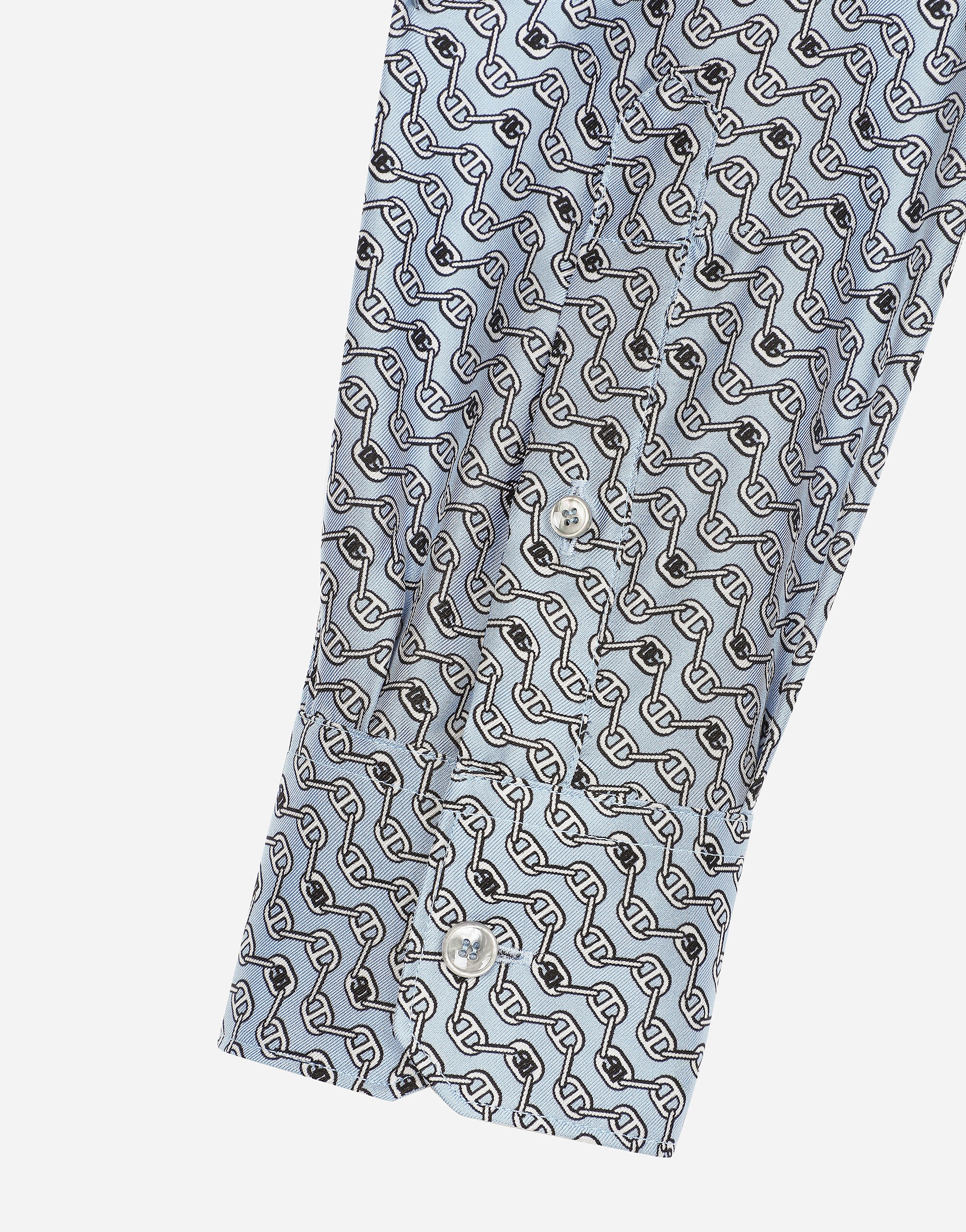Silk Martini-fit shirt with tie print - 5