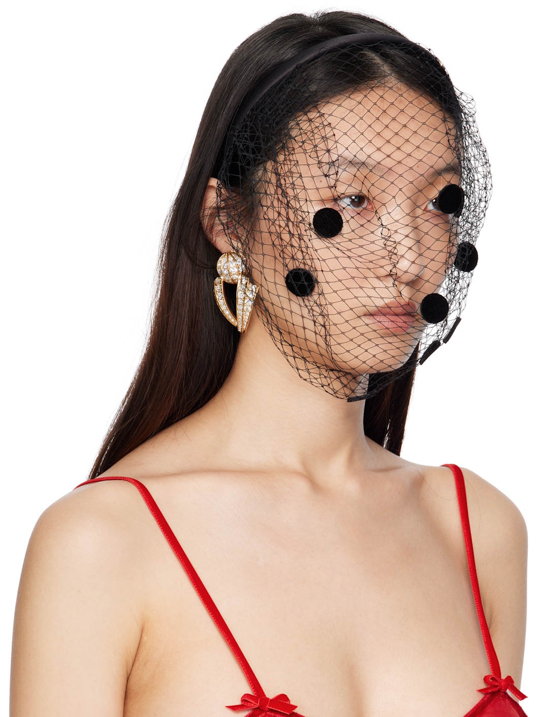 Black Fishnet Headband - 2