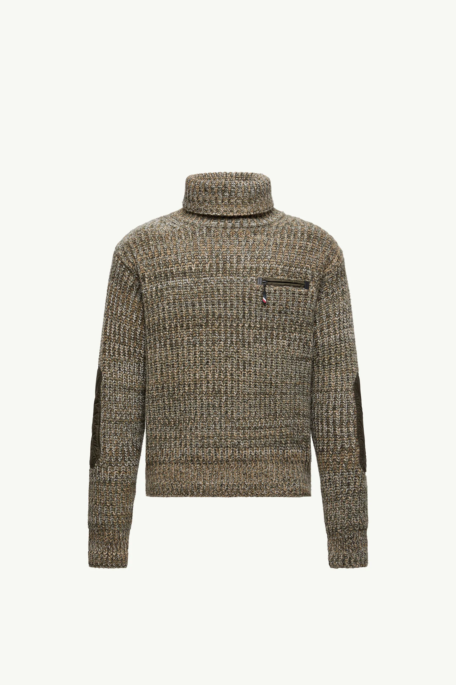 Wool Turtleneck Sweater with Pocket - 1