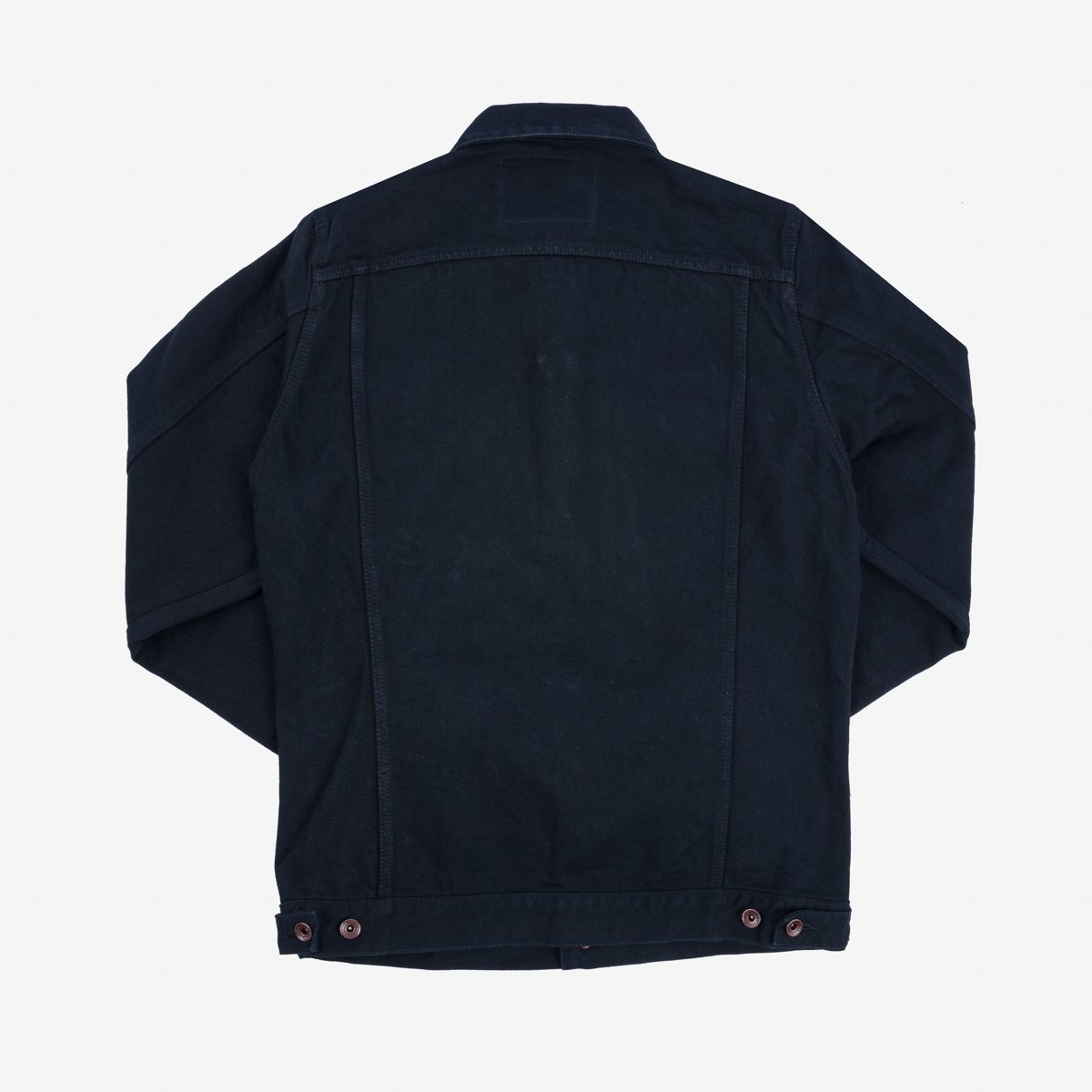 IHJ-132-BLK 14oz Selvedge Modified Type III Jacket - Superblack - 5