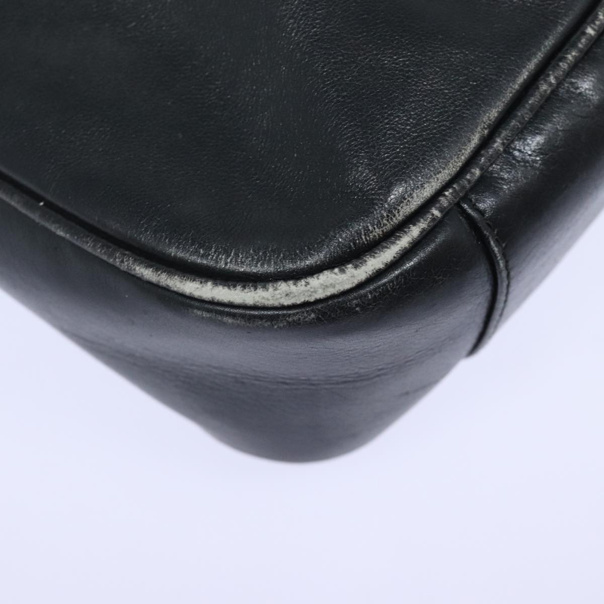 GUCCI Bamboo Hand Bag Leather Black Gold 001 1705 001 1705 - 9