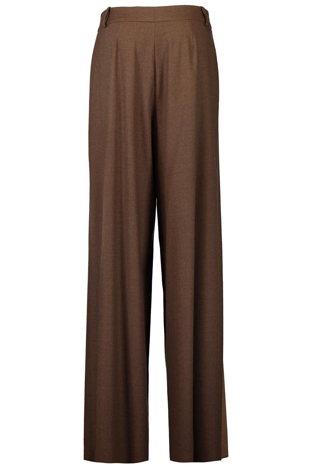 Mixed Pleated Wide-Leg Pants - 7