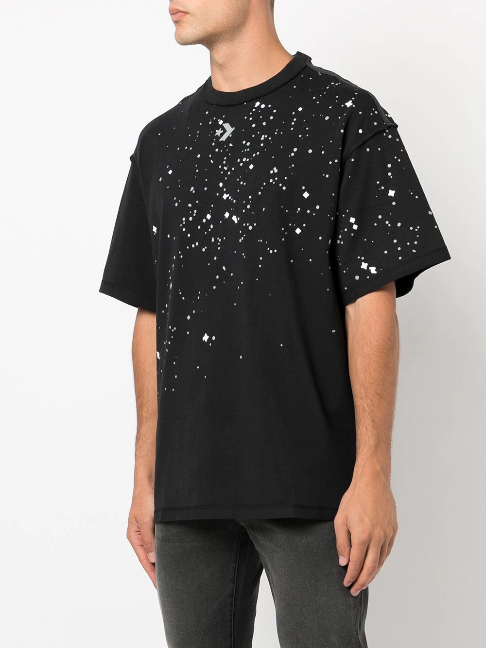 paint-splatter detail T-shirt - 3