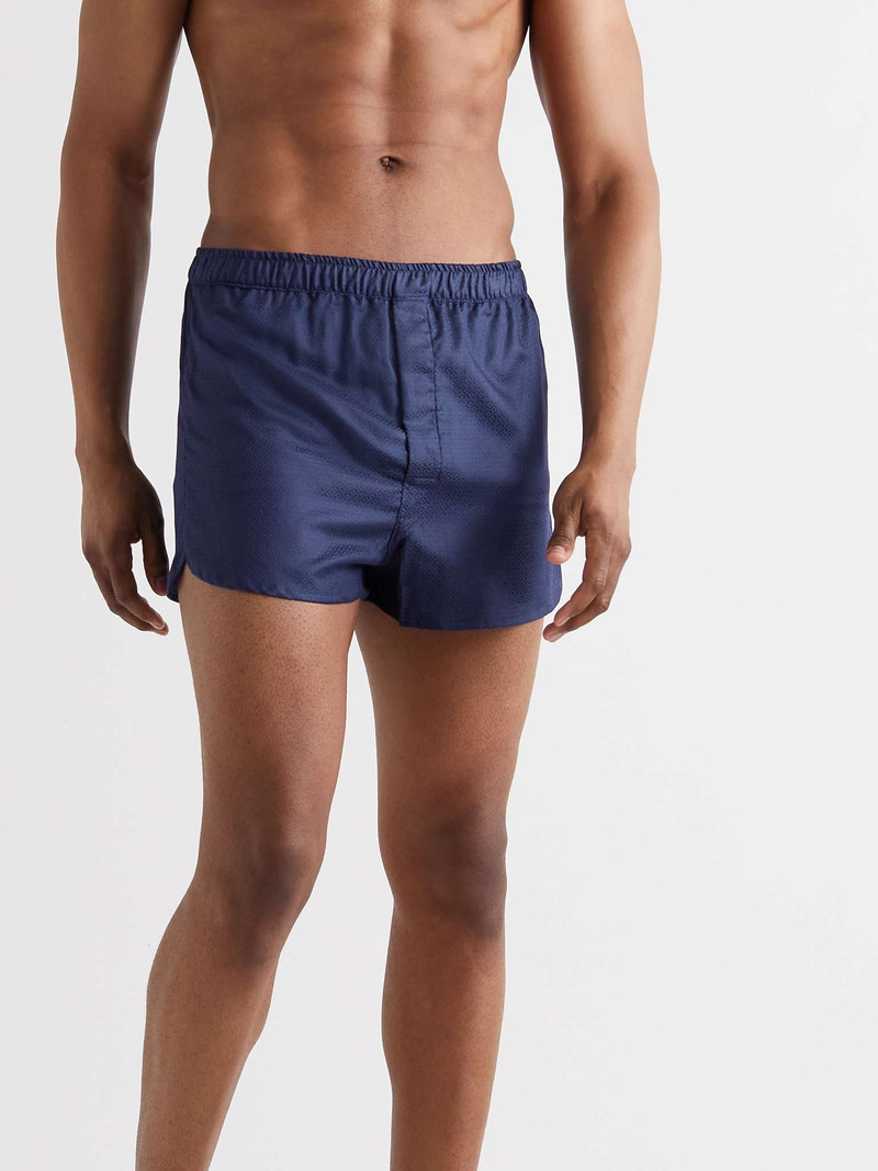 Derek Rose Lombard Cotton-Jacquard Boxer Shorts outlook