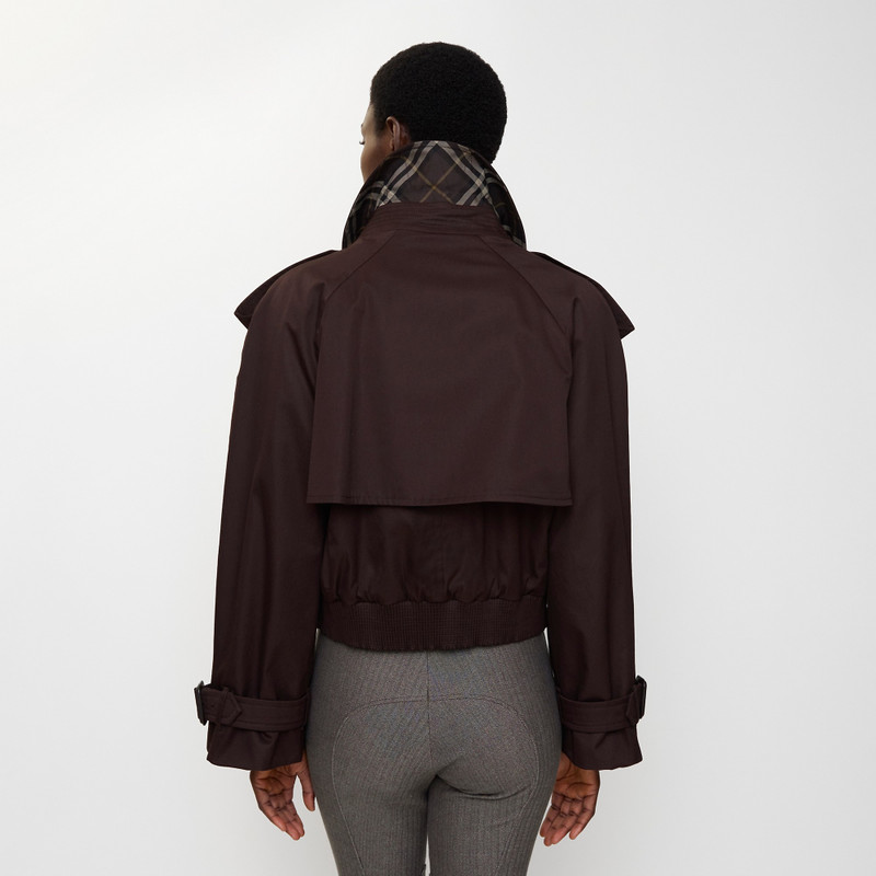 Cropped Gabardine Trench Jacket 3