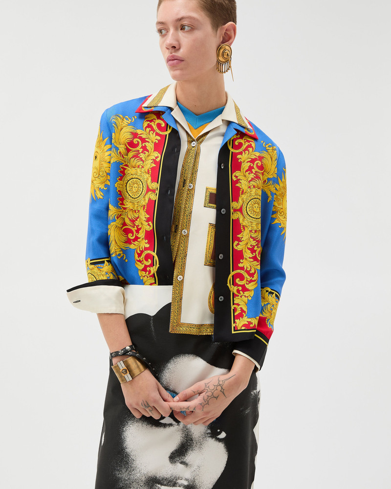 VERSACE Printed Silk Twill Shirt outlook