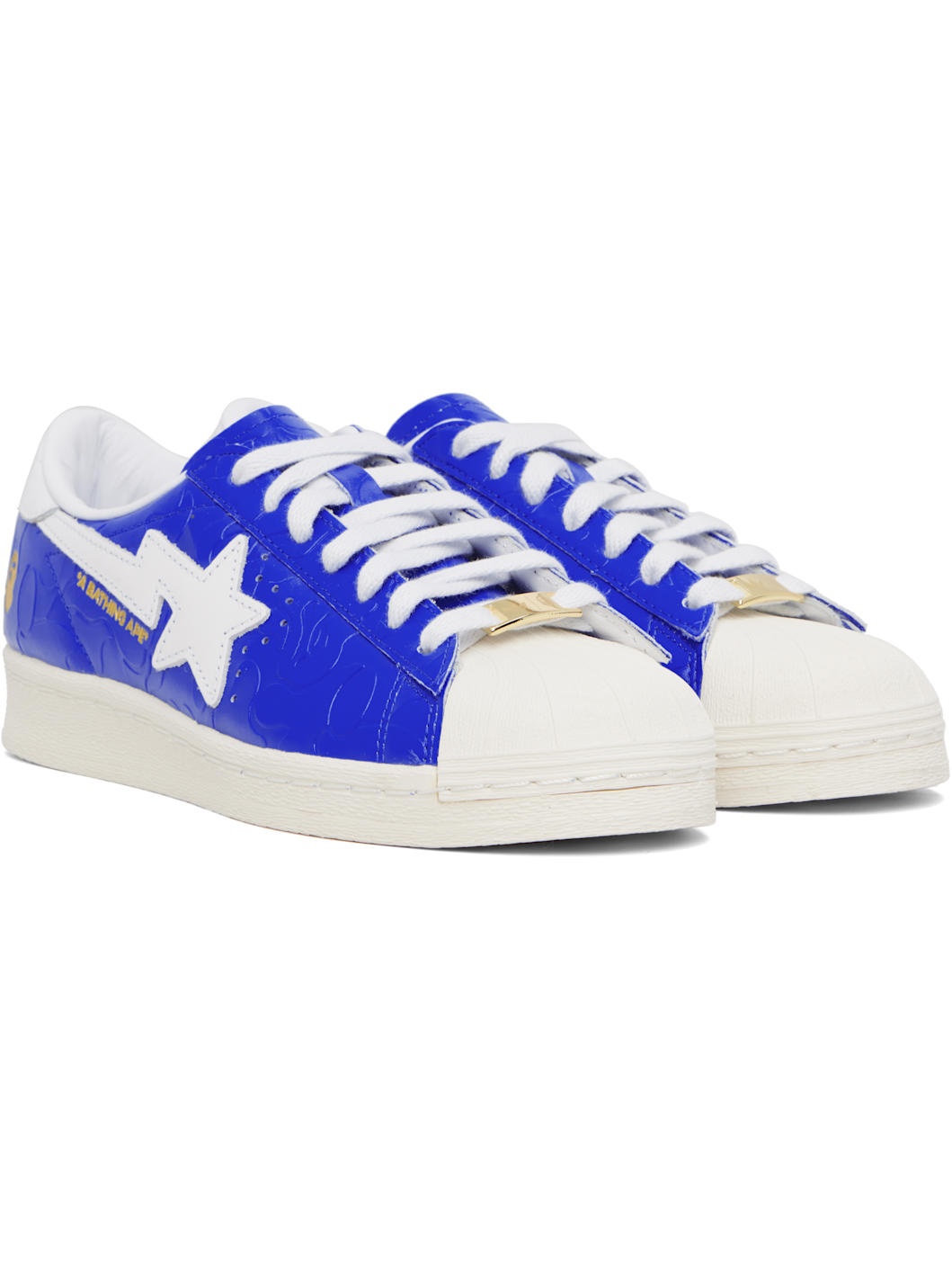 Blue & White adidas Originals Edition SSTR Sneakers - 4