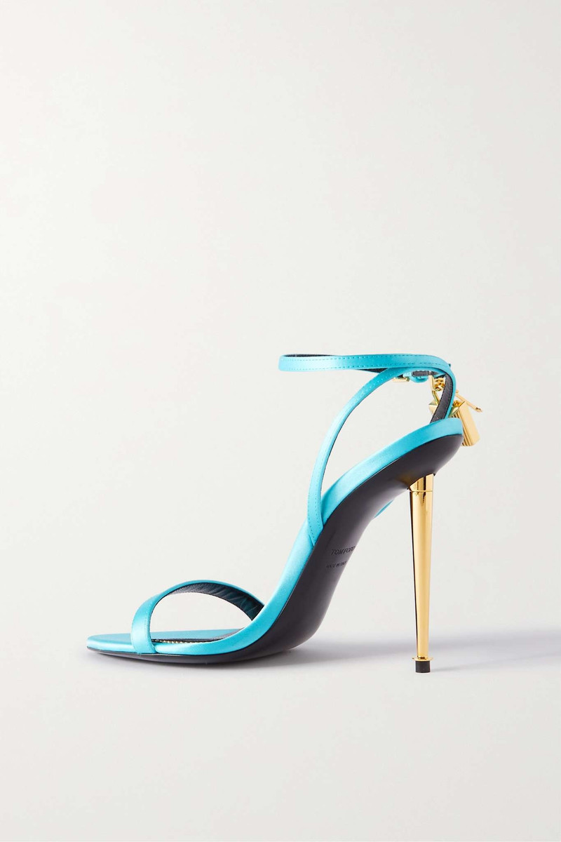 Padlock satin sandals 3