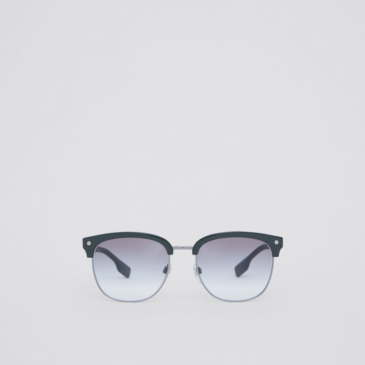 Icon Stripe Detail Square Frame Sunglasses - 1