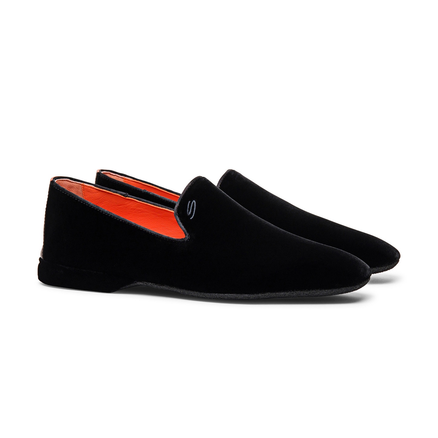 Men's black velvet slipper - 2