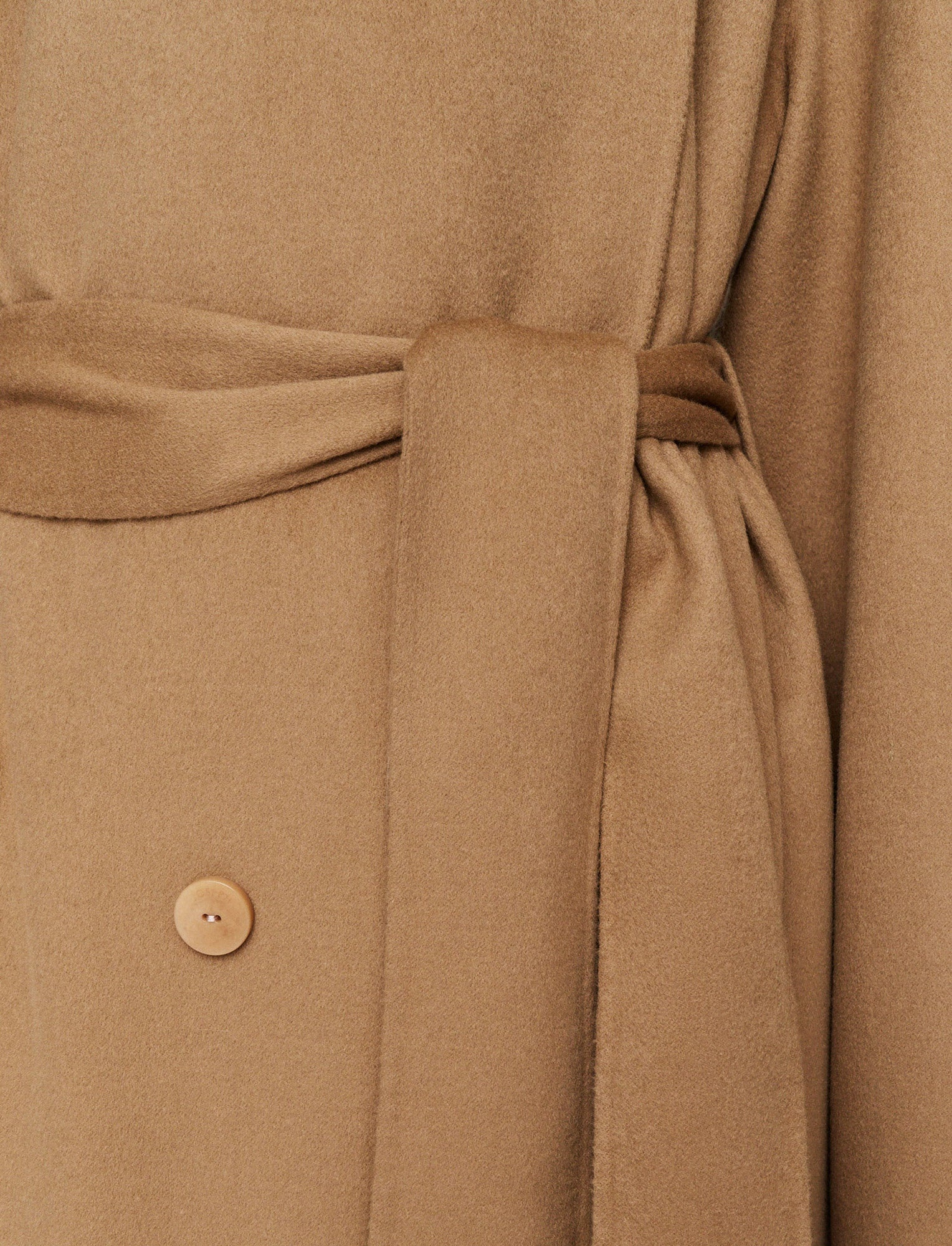 Light Double Face Fringed Lepage Coat - 5