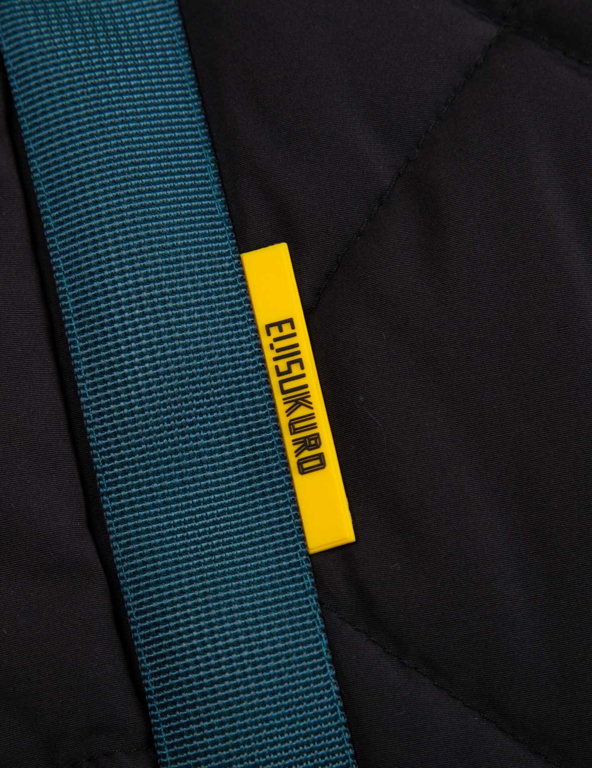 Contrast Webbing Strap Quilted Down Jacket - 13