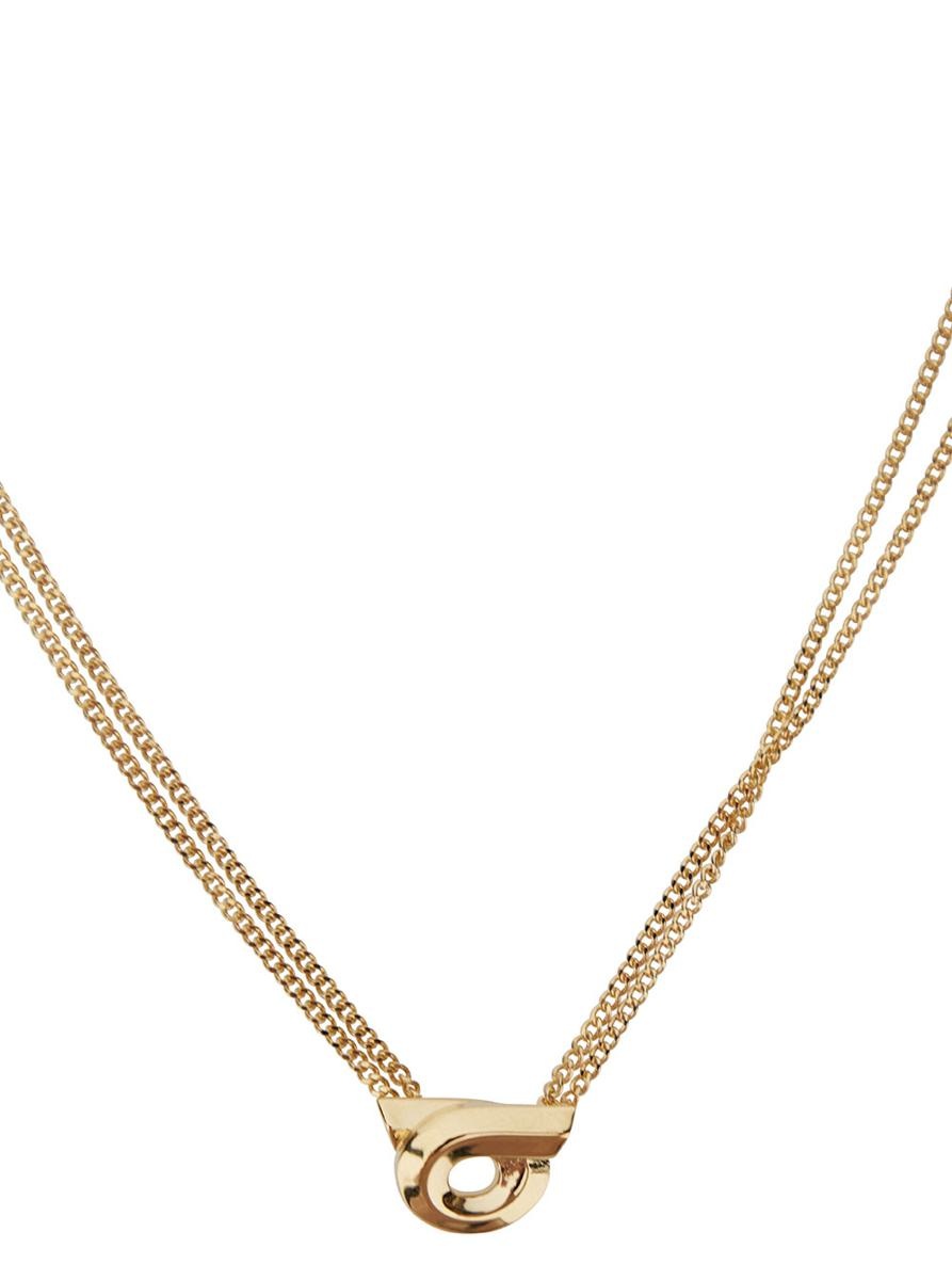 FERRAGAMO GOLD-COLORED NECKLACE WITH GANCINI PENDANT IN BRASS WOMAN - 2