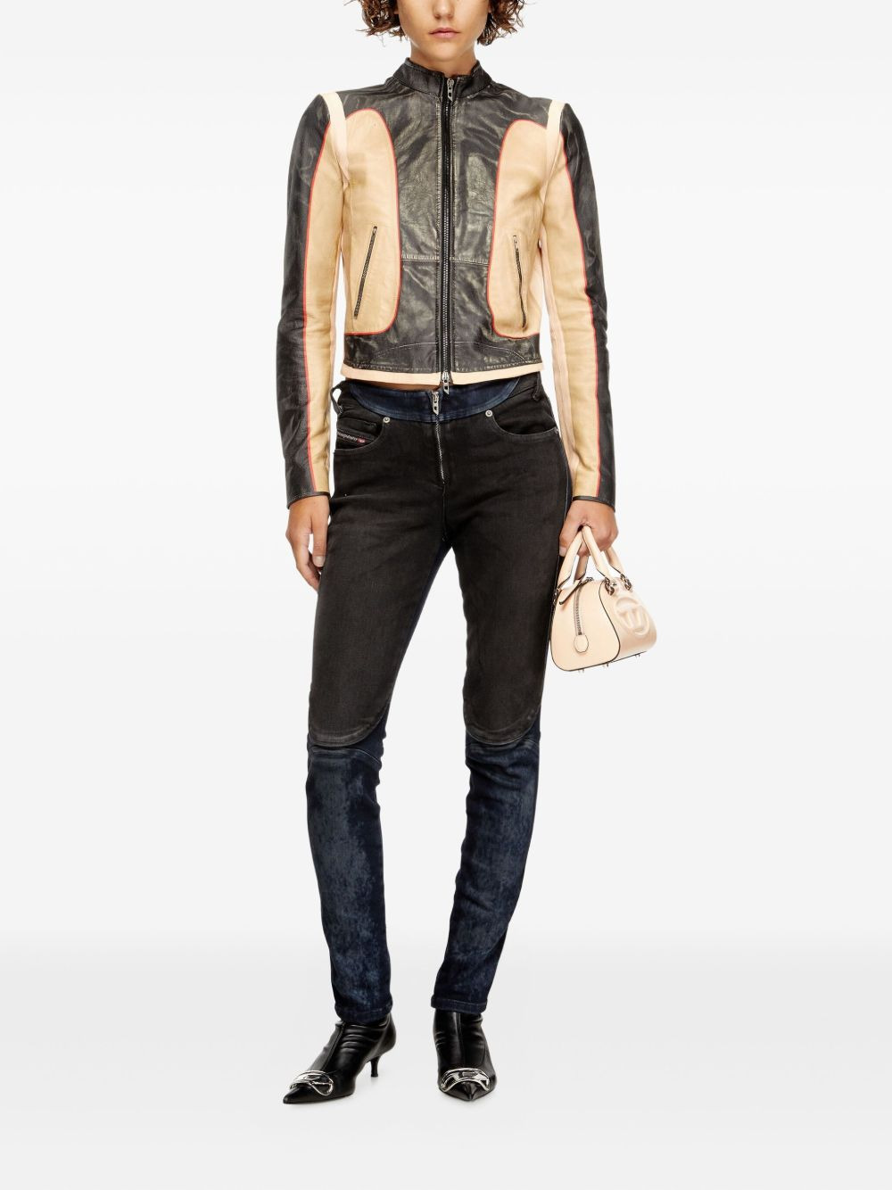D-Bikee two-tone panelled jeans - 2