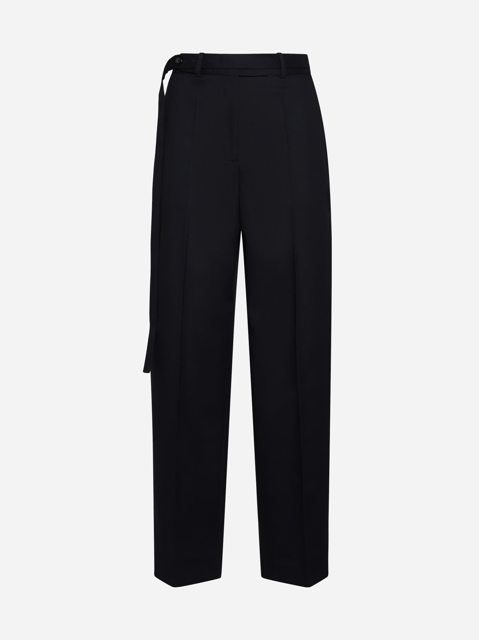 Belted wool trousers - 1