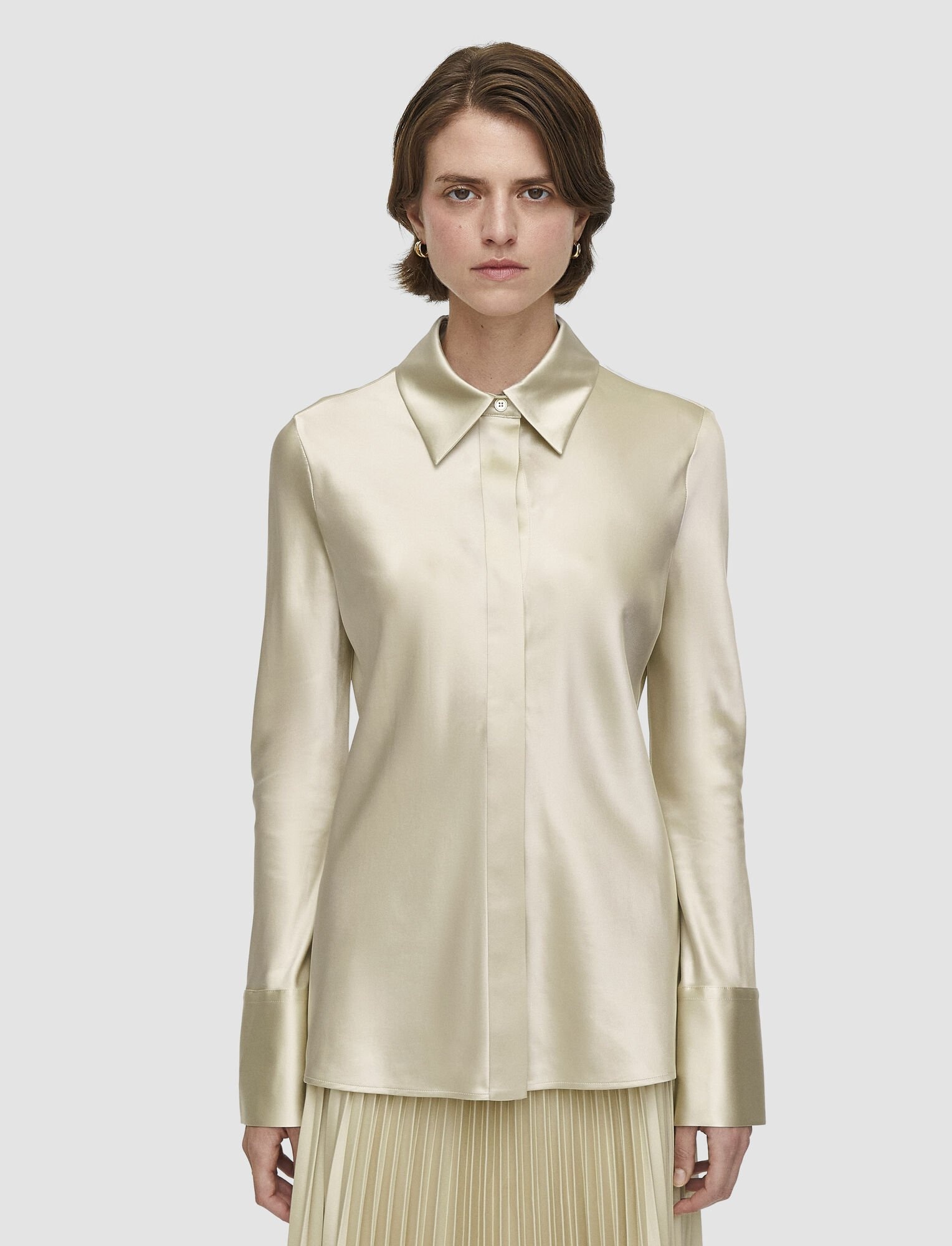 Silk Satin Brunel Blouse - 2