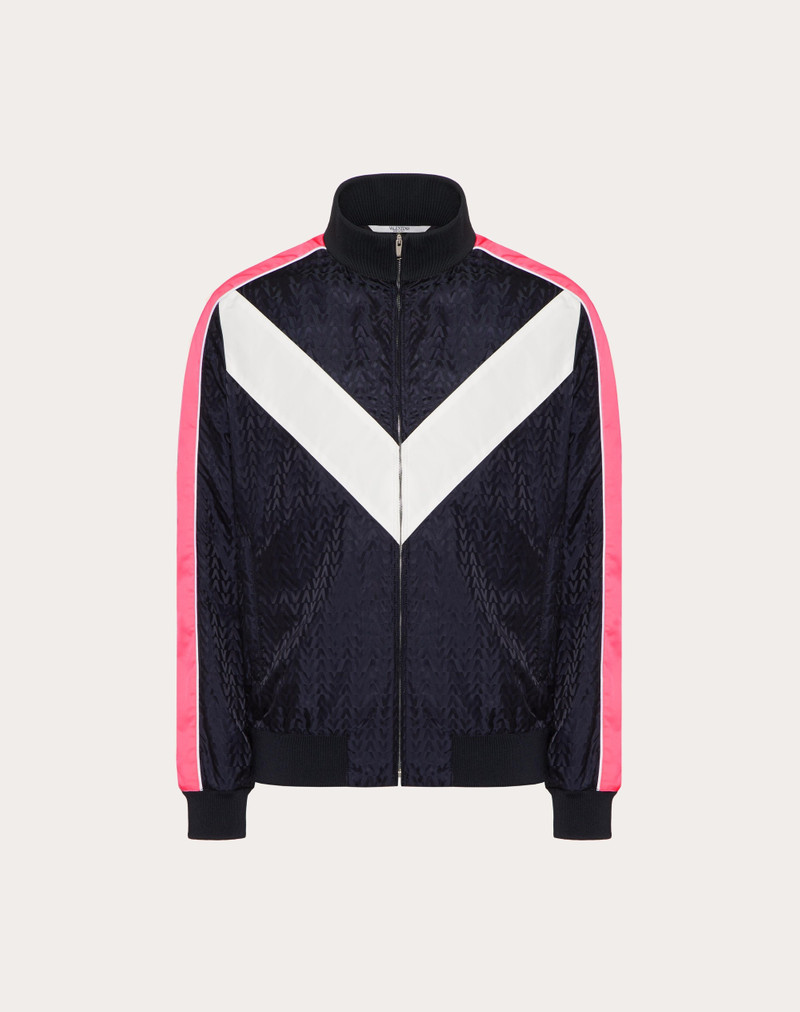TRACK JACKET WITH OPTICAL VALENTINO JACQUARD 1