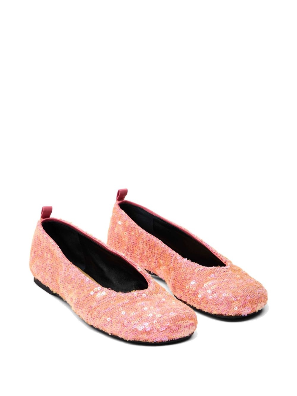 sequinned ballerina flats - 2