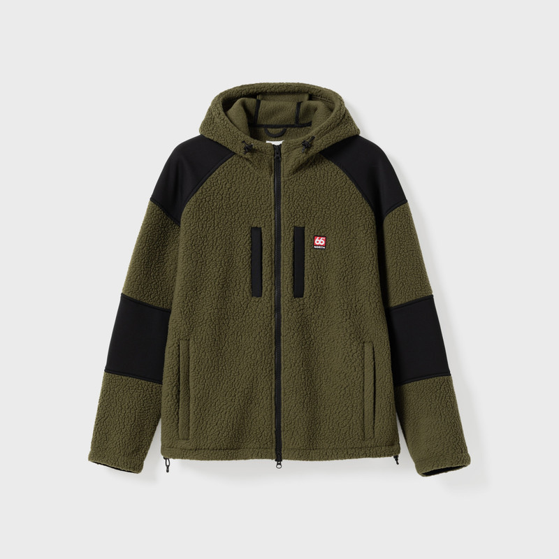 66°NORTH Tindur Shearling Zipped Hoodie outlook