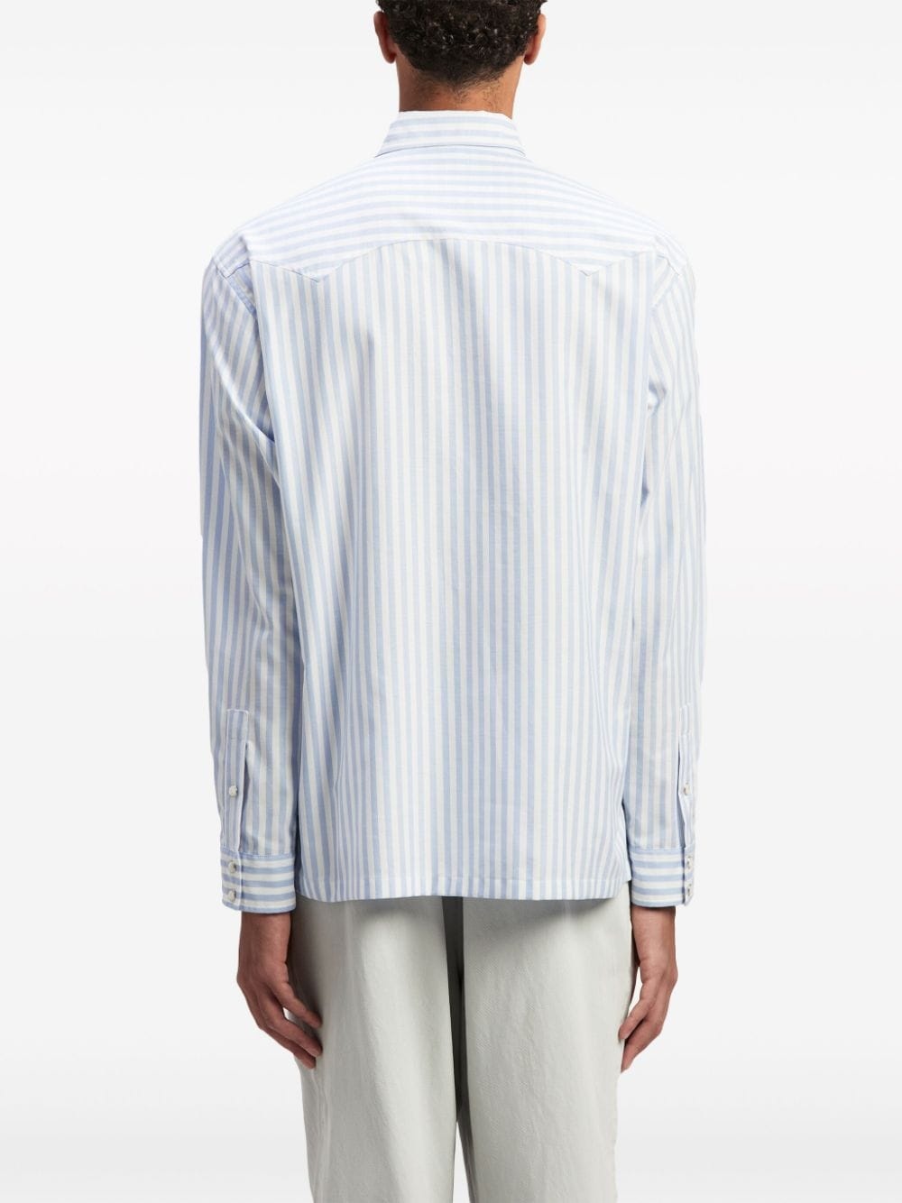 Monogram striped cotton shirt - 5