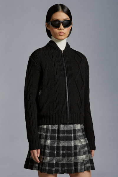 Moncler Padded Wool Zip-Up Cardigan outlook