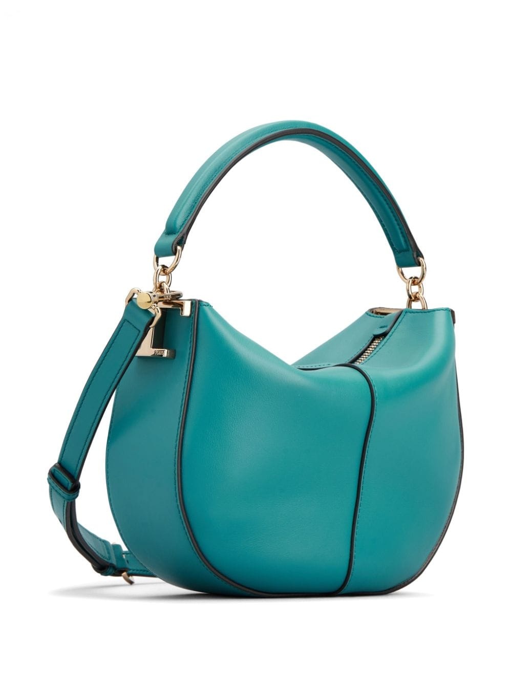 logo-plaque leather tote bag - 2