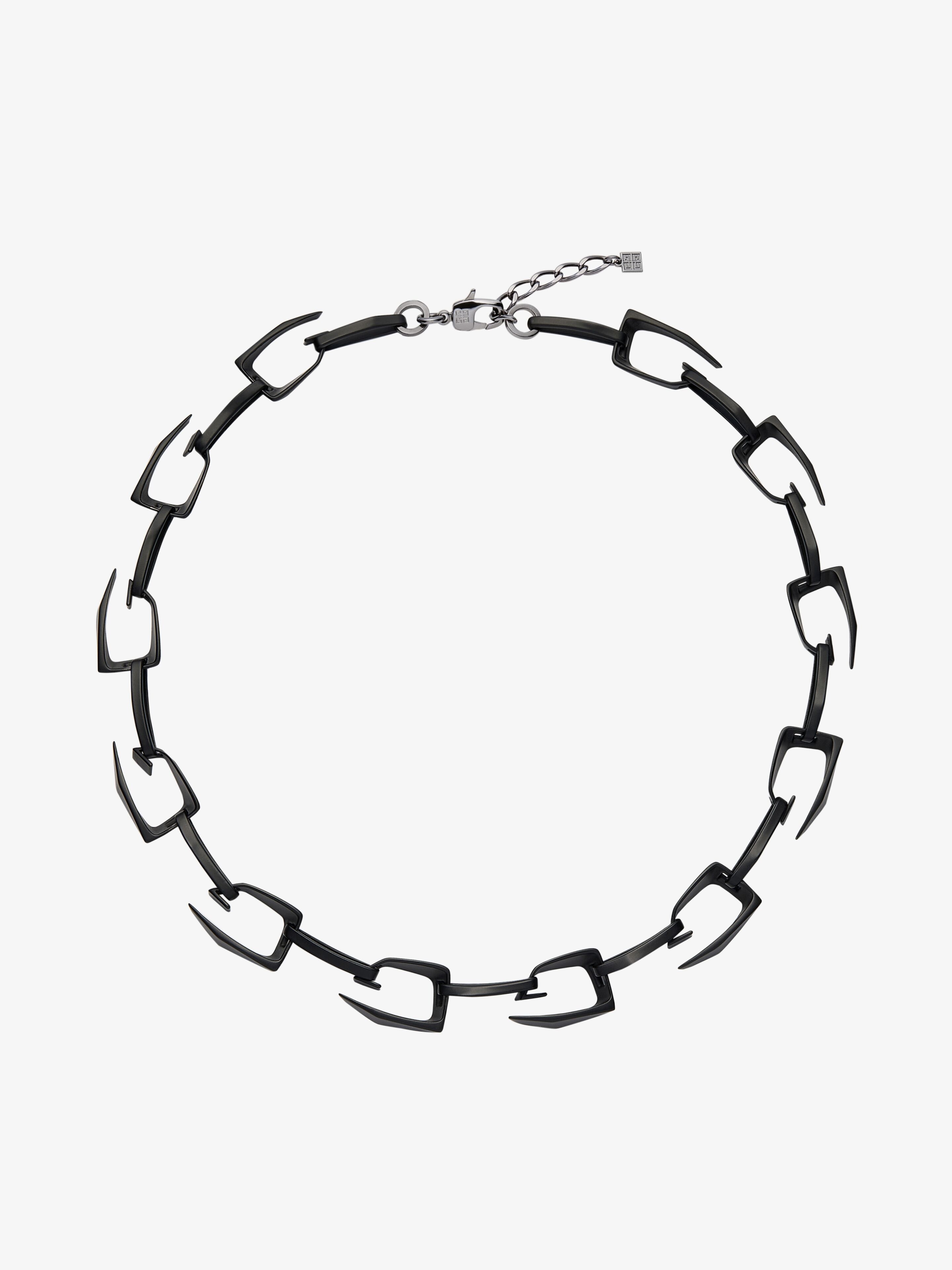 MEDIUM GIV CUT NECKLACE IN METAL AND ENAMEL 1