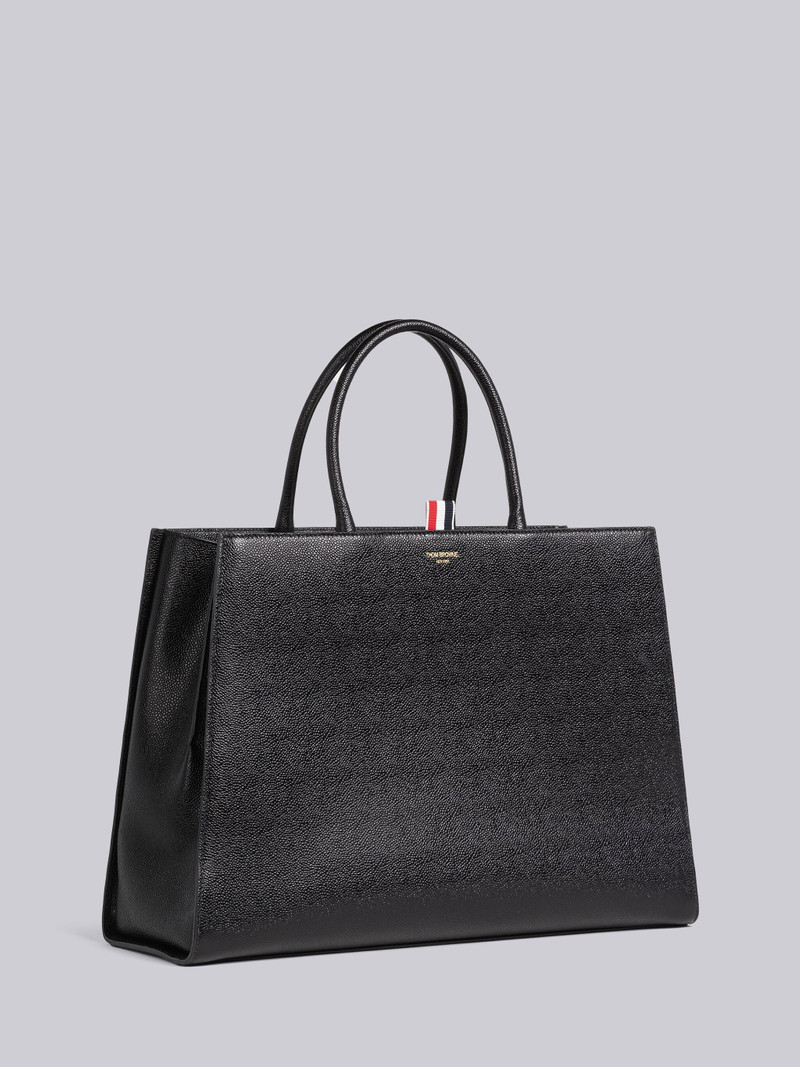 Pebble Grain Leather Large Trapeze Tote 3