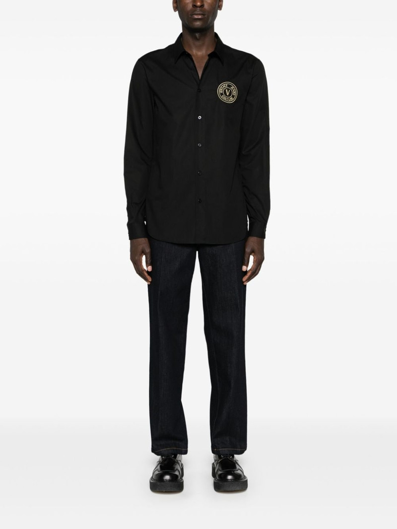 VERSACE JEANS COUTURE logo-embroidered cotton shirt outlook