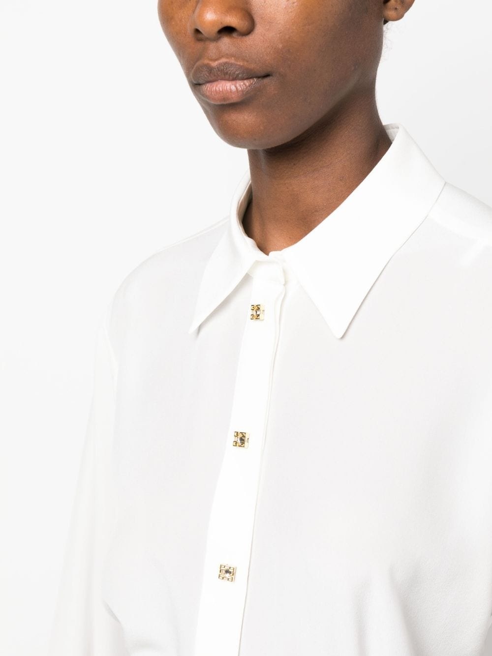 long-sleeve silk shirt - 5