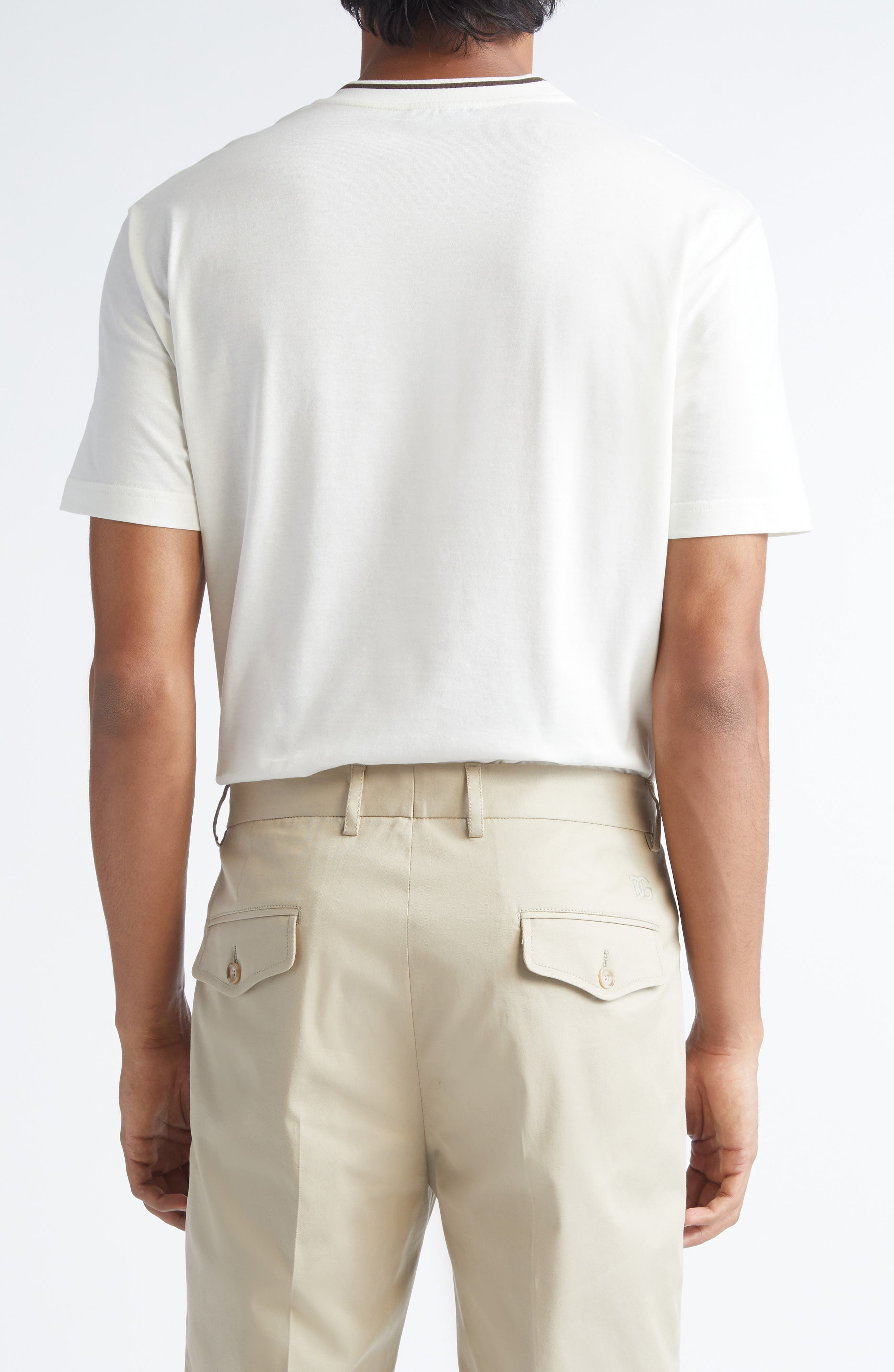 Dolce&Gabbana Embroidered Pocket T-Shirt in W0001 at Nordstrom - 3