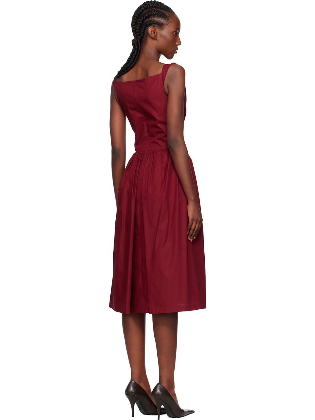 Burgundy Sunday Midi Dress - 3